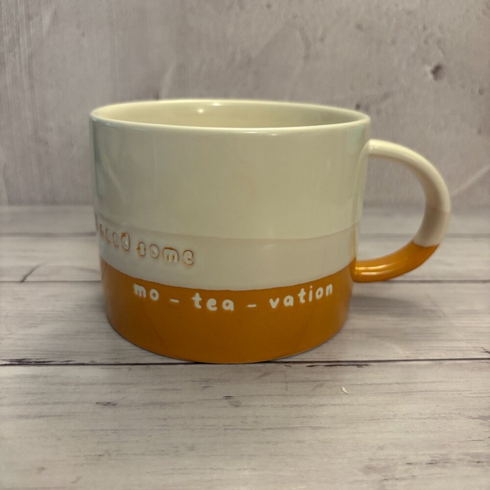 Old Pottery Mug Company Ceramic 12oz 2 Tone Motivational Coffee Mug (SKU: 199MI)